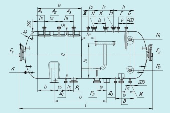 Чертеж Отстойник воды ОГВ-Г гидрофобный